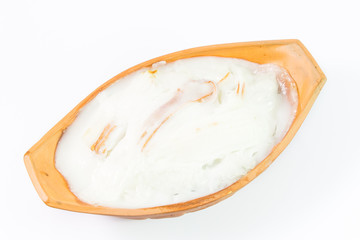 sticky rice with coconut cream