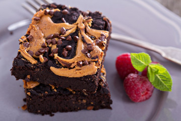 Brownies with peanut butter