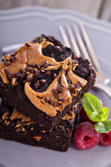 Brownies with peanut butter