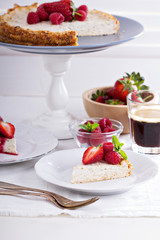 Healthy cheesecake with oats