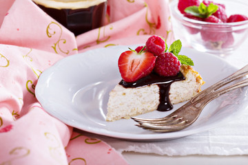 Healthy cheesecake with oats