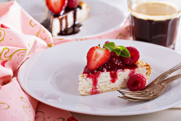 Healthy cheesecake with oats