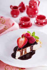 Healthy cheesecake with oats
