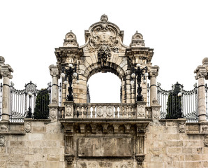 Gateway to the Buda Castle in Budapest, Hungary