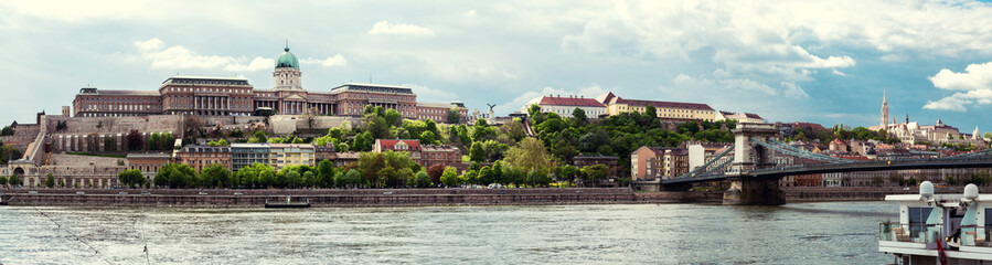 Panorama of Buda Castle. Budapest, Hungary