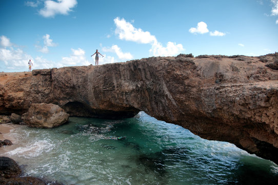 Baby Natural Bridge Landmark In Aruba