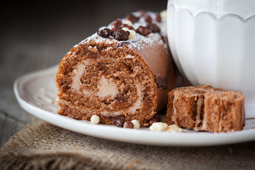 Chocolate swiss roll