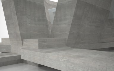 Abstract background of interior concrete and glass 
