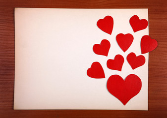 Notice Board with Heart Shapes