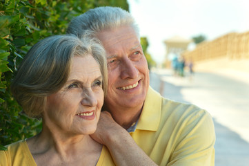 Loving elder couple