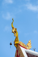 Fototapeta na wymiar Elephant on Temple Roof