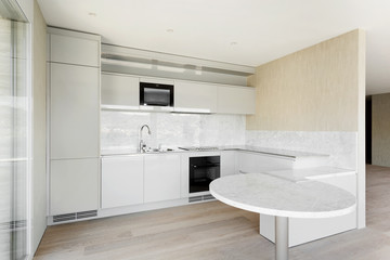 wide domestic kitchen