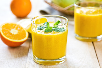Mango and Orange smoothie - obrazy, fototapety, plakaty
