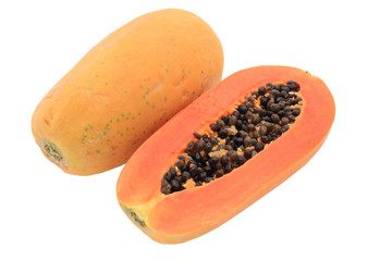 Sliced papaya