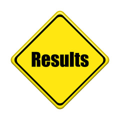  yellow road sign on white background