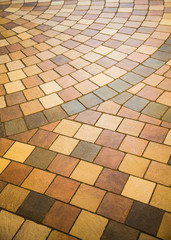 Colorful Tile Floor for Background