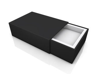 blank black boxes isolated on white background