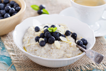 Barley porridge in a bowl