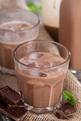 Homemade chocolate liquor