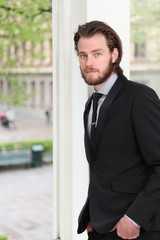 Fototapeta premium Wondering businessman