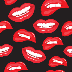 Lips seamless pattern