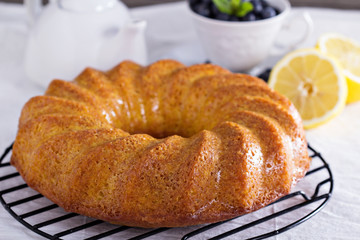 Lemon marble bundt cake