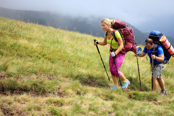 Summer trekking in the Carpathians.