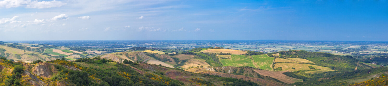 Panoramic view of the Po Valley