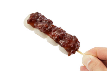 Japanese food, red bean paste dessert Anko Dango