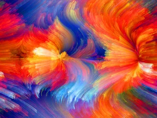 Crédence de cuisine en verre imprimé Mélange de couleurs Colorful Energy