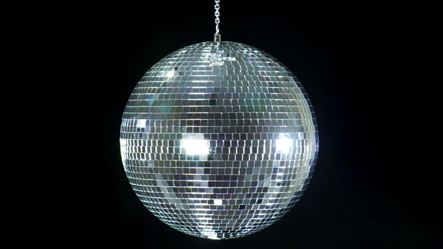 Disco ball with reflected moving rays. Loop.