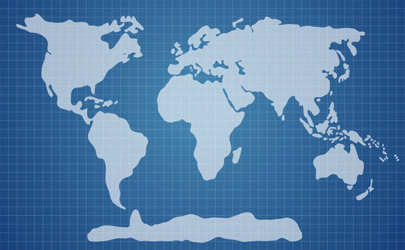 World map blue illustration