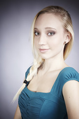 Fototapeta premium Nice blonde girl in apparel