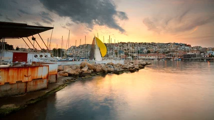 Poster Yachts in Mikrolimano marina in Piraeus, Athens. © milangonda