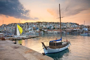 Fotobehang Yacht in Mikrolimano marina in Piraeus, Athens. © milangonda