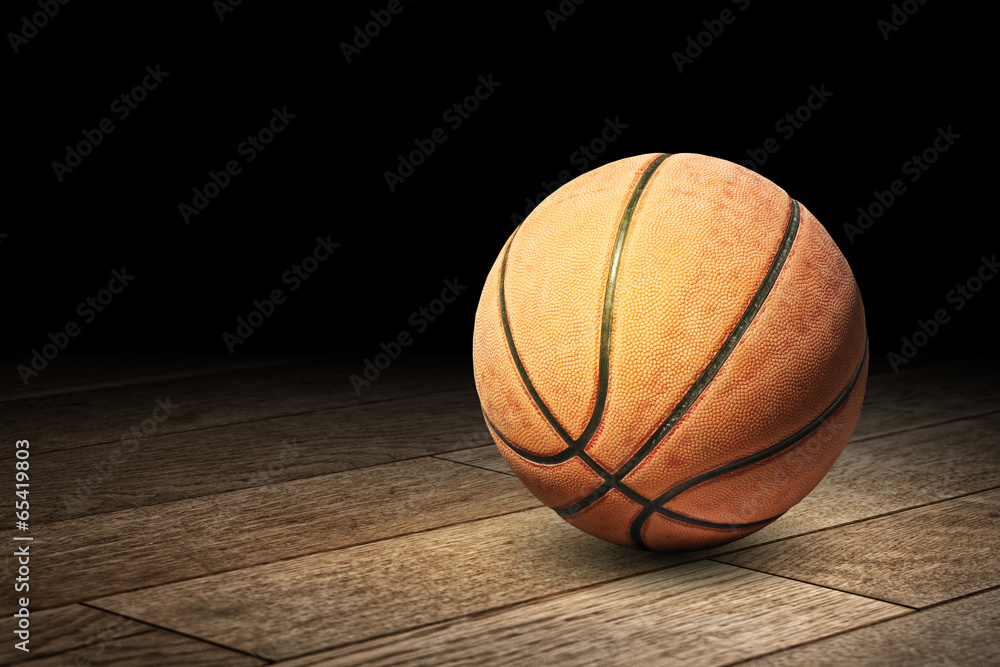 Wall mural basket ball