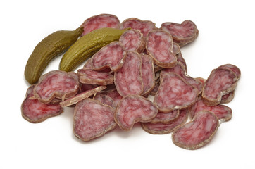 Bergsalami in Scheiben