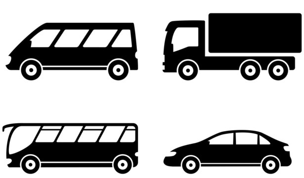 vehicle, bus, truck and car transport set