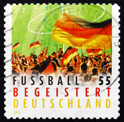 Postage stamp Germany 2012 Crowd Waving Flag