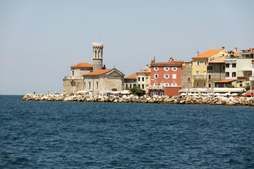 Fototapeta premium Coastal city Prian in Slovenia