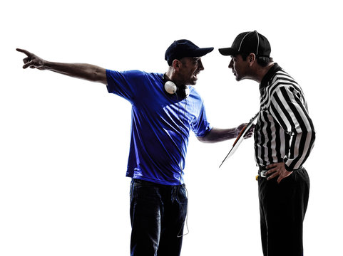 american football referee and coach conflict dispute