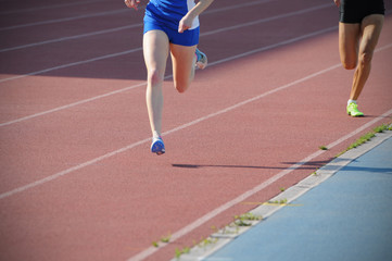 Fototapeta premium Running at the track
