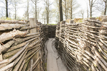 Bayernwald wooden trench of world war 1