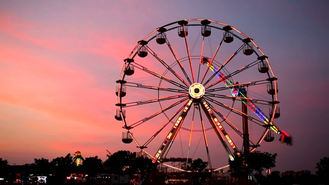 Amusement Park at dusk