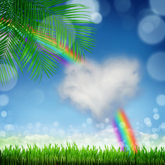 Obraz premium natural green background with selective focus