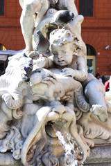 Rome - Piazza Navona - Fontaine de Neptune 