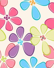 seamless colorful flower pattern