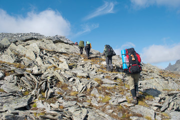 hiking in the mountains, Ural, Russia