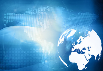 Obraz premium Europe map technology style