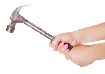 gavel with two hands